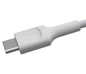 PowerStream Kabel USB-C - USB-C bílý / Kabel / 100 W / opletený / 1,2 m