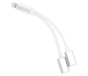 Adaptér 2x Lightning pro sluchátka a nabíječku / Adaptér / Lightning / audio + nabíjení