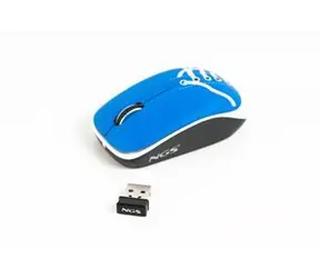 NGS Sneaker Wireless modrá / Bezdrátová optická myš / 800 dpi / 2,4 GHz / 3 tlačítka / napájení 2x AAA