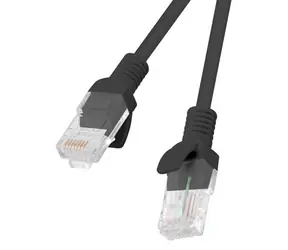 Lanberg UTP CAT5E 10m černá / Patch kabel / RJ45-RJ45 / U/UTP / Fluke Passed