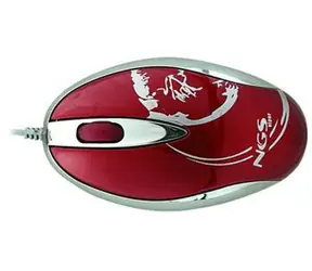 NGS Vipermouse červená / Myš / Optická / Drátová / USB / 2 tlačítka