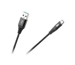 Rebel Kabel USB-A - USB-C černý 0,5 m / Kabel USB-C / USB-A - USB-C