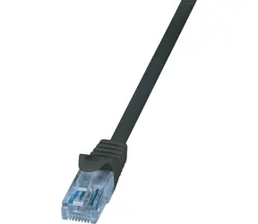 LogiLink Cat.6A černá / Patch kabel / U/UTP / 10 m / RJ-45