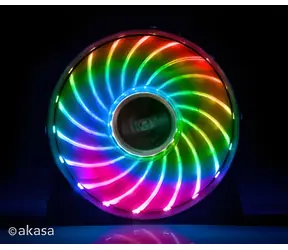 Akasa AK-FN092 Vegas 7 / Ventilátor / 120 mm / 18 LED / 7 barev podsvícení