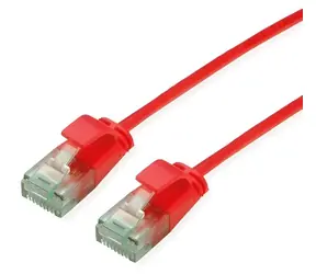 Roline UTP Datacenter patch kabel Cat.6A (Class EA) červený / Patch kabel / RJ45-RJ45 / 3 m / úzký