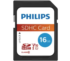 Philips SDHC 16GB / Paměťová karta / Class 10 / UHS-I U1 / V10 / čtení 80 MB/s