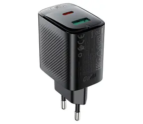Acefast A106 černá / Nabíječka / GaN / 1x USB-C / 1x USB-A / PD 45W