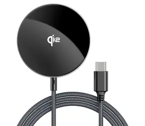 Acefast E24 černá / Bezdrátová nabíječka / Magnetická / Qi2 / 15 W / USB-C kabel 1,2 m