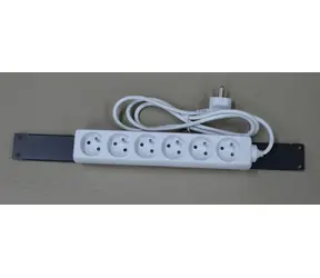 Eurocase GA-24 / Rozvodný panel / 19" / 6x zásuvka 230V / kabel 150 cm / vidlice Schuko