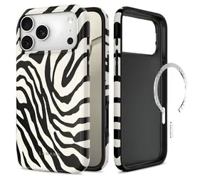 Tech-Protect Lamano MagSafe bílo-černá / Pouzdro / Apple iPhone 18 Pro Max / 17 Pro Max / MagSafe