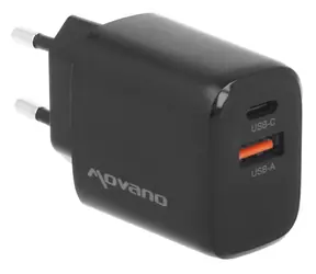 GaN nabíječka 20W černá / Nabíječka / USB-C PD / USB-A