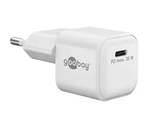 Goobay Nano 20W bílá (79151) / Síťová nabíječka / 1x USB-C / USB-C PD / GaN / 20W