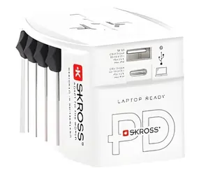 SKROSS MUV USB AC45PD / Cestovní adaptér / 45W Power Delivery / USB-C + USB-A / 2pólový