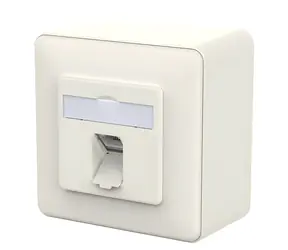 METZ CONNECT E-DAT C6A LSA++ bílá / Datová zásuvka / 1 port / Cat.6A / Na omítku