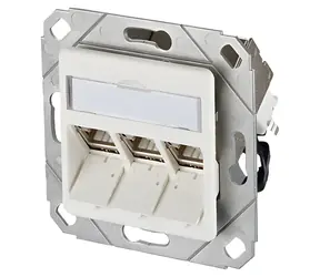 METZ CONNECT Datová zásuvka bílá / Modul / 3 porty / Cat.6A / 270°
