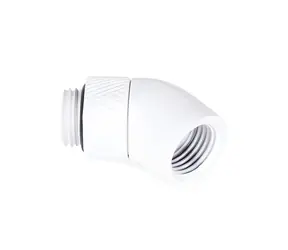 Alphacool Eiszapfen bílá / Úhlový adaptér 45° / G1/4 AG na G1/4 IG / otočný