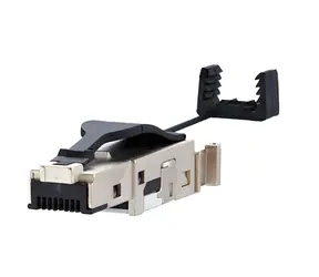 METZ CONNECT E-DAT Industry černá / Konektor RJ45 / IP20 / 8pinový / Montáž na kabel / 10 Gbit/s