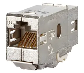 METZ CONNECT E-DATmodul / Spojka RJ45 / 8(8) kontaktů / 180° / Třída EA / Stíněná