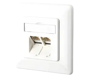 METZ CONNECT E-DAT pod omítku bílá / Datová zásuvka / 2 porty / Cat.6A
