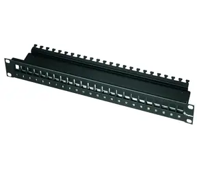 Telegärtner Modulový rám 1U černý / Patch panel / 19" / 24x AMJ/UMJ / neosazený