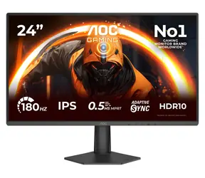 23.8" AOC 24G50F černá / Monitor / IPS / FHD / 180Hz / 0,5ms / G-SYNC / HDMI+DP
