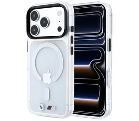 BMW M IML Glossy Metal Logo & Trims / Pouzdro / MagSafe / iPhone 17 Pro / 18 Pro / transparentní