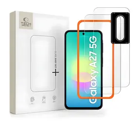 Tech-Protect Easy Set+ pro Samsung Galaxy A27 5G / Ochranné sklo na displej a fotoaparát / Temperované sklo / 2 ks