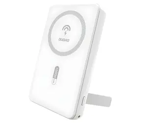 Dudao K14S+ 10000mAh bílá / Powerbanka / MagSafe se stojánkem / USB-A / USB-C / 22,5W