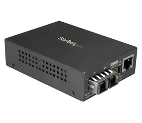 StarTech Gigabitový mediakonvertor černá / Mediakonvertor / 1000 Mbit/s / Multi-Mode / RJ-45 / IEEE 802.3z