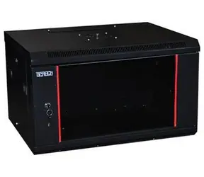 OCRACK OCC-12U-45SBK černá / Rozvaděč nástěnný / 19" / 12U / 450 mm / celoskleněné dveře