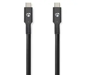 Nedis USB-C - USB-C 3.2 Gen2 černá / Datový kabel / 100 W / 10 Gbps / 4K 60Hz / 2 m
