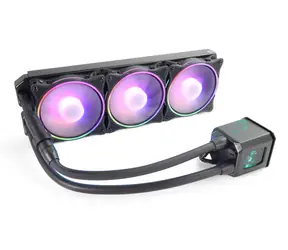 Alphacool Eisbaer Aurora 360 CPU černá / Vodní chladič CPU / 360mm radiátor / DRGB / možnost rozšíření o další blok