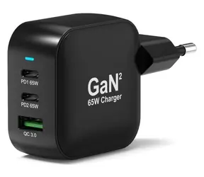 Port Connect GaN2 / Napájecí adaptér / 2x USB-C + USB-A / PD / 65 W