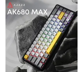 Ajazz AK680 MAX (8+8K) / Herní klávesnice / bezdrátová / magneticko-mechanická / Hot-swap / RGB
