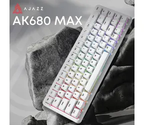 Ajazz AK680 MAX / Herní klávesnice / drátová / magneticko-mechanická / Hot-swap / RGB / US