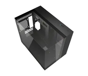 darkFlash TH285M černá / Midi tower / mATX / ITX / bez ventilátorů / 3× USB-A / 3× tvrzené sklo / bez zdroje