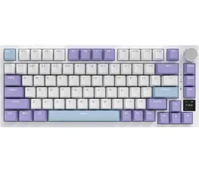 Ajazz AK820 Pro fialovo-bílo-modrá / Herní klávesnice / mechanická / Flying Fish Switch / RGB / BT/2,4GHz/USB-C