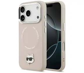Karl Lagerfeld Choupette Pin růžová / Zadní kryt / MagSafe / iPhone 17 Pro