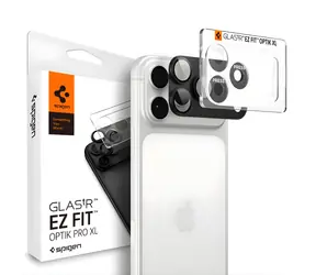 Spigen Optik Pro XL EZ Fit tmavě šedá / Ochranné sklo fotoaparátu / Apple iPhone 18 Pro