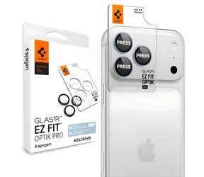 Spigen Optik Pro EZ Fit světle modrá / Ochranné sklo fotoaparátu / Apple iPhone 18 Pro, 18 Pro Max / 2 ks