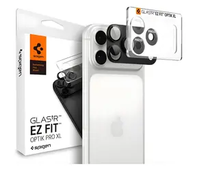 Spigen Optik Pro XL šedá / Ochranné sklo fotoaparátu / Apple iPhone 18 Pro Max / EZ Fit