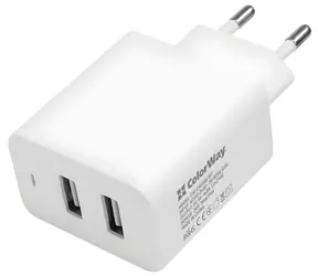 Colorway Síťová nabíječka / Nabíječka / 2x USB / 100-240V