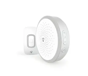 Nedis Bezdrátový zvonek bílá / Bezdrátový zvonek / 1x CR2032 / 80 dB / 150 m / 60 melodií