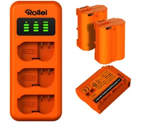 Rollei EN-EL15 / Nabíjecí sada / 3x baterie a nabíječka / Pro Nikon