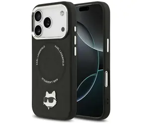 Karl Lagerfeld Choupette Pin černá / Zadní kryt / MagSafe / iPhone 17 Pro Max