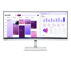 34" Lenovo L34w-4c šedá / Monitor / VA / 3440 x 1440 / 21:9 / 120 Hz / HDMI / DP