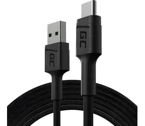 Green Cell KABGC19 černá / Kabel USB-A - USB-C / 2 m