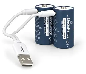 MediaRange nabíjecí USB-C Li-Ion baterie Baby C / 3000 mAh / 1,5 V / 2 ks