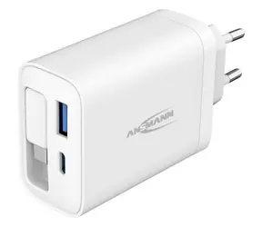 Ansmann Home Charger 230PD bílá / Nabíjecí adaptér / 1x USB-C + 1x USB-A / 30 W / s kabelem USB-C / PD / QC