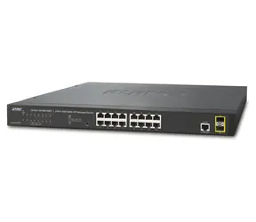 Planet GS-4210-16T2S / Switch / L2 / 16x 1Gb RJ-45 / 2x 1Gb SFP / Fanless